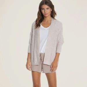Barefoot Dreams | NWOT cable shrug in pearl/ Heather’s faded rose size small/ m